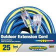 Voltec 05-00347 25' 12/3 SJTW U/G Blue Extension Cord W/Lighted End