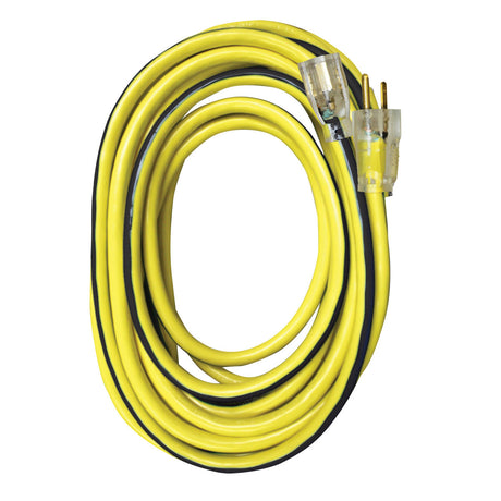 VOLTEC 05-00364 25ft 12/3 SJTW Yellow/Black Ext Cord w/Lighted Ends
