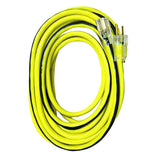 VOLTEC 05-00366 100ft 12/3 SJTW Yellow/Blue Ext Cord w/Lighted Ends - 2