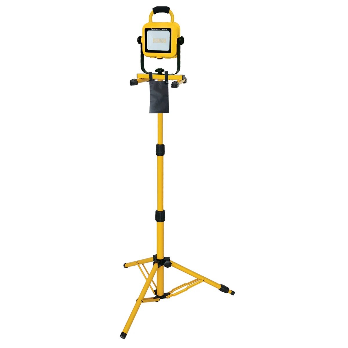 Voltec 08-00746 Tripod (Single Head) 72W LED Tripod Work Light 10,000 Lumens, w/ Quick Release Sled Base, 5ft 18/3 Power Cord w/ 5-15 Plug