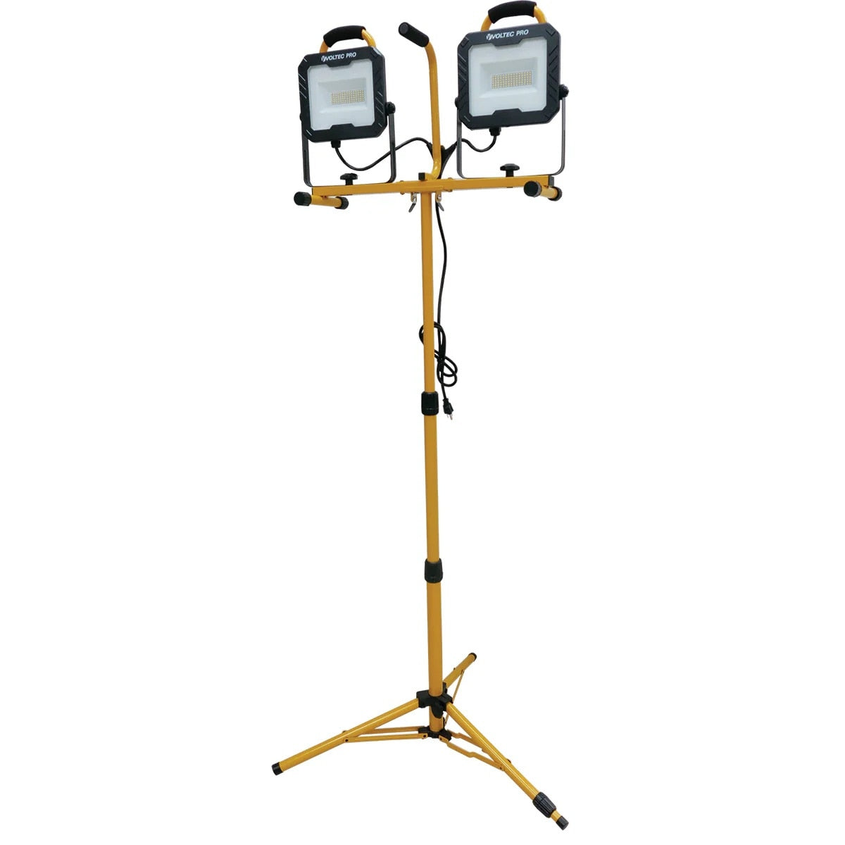 Voltec 08-00747 20000 Lumen 72W LED Dual Head Tripod Work Light 70" Max Height - 2