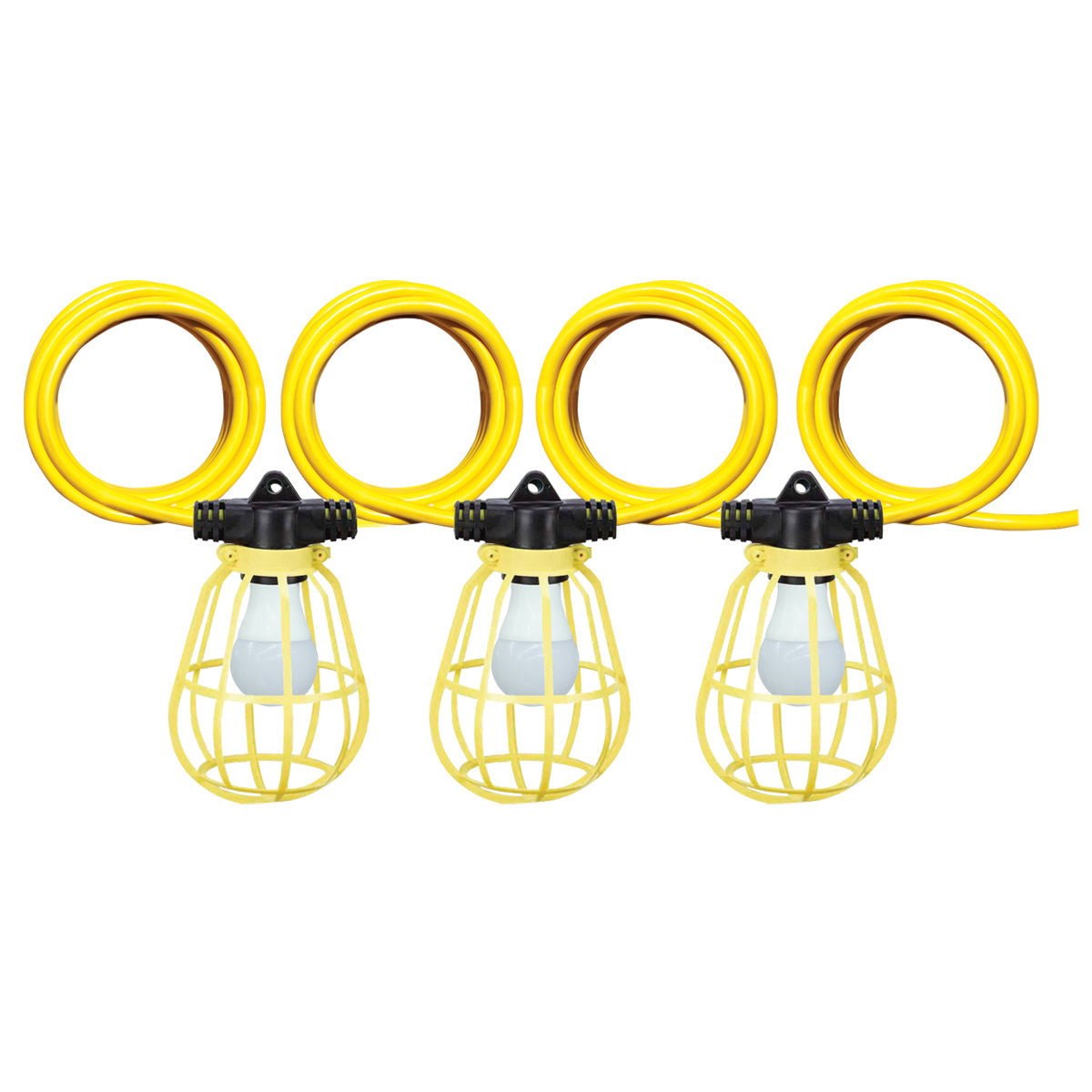 Voltec 08-01188 100' 14/3 Temprary Light String with Plastic Cages