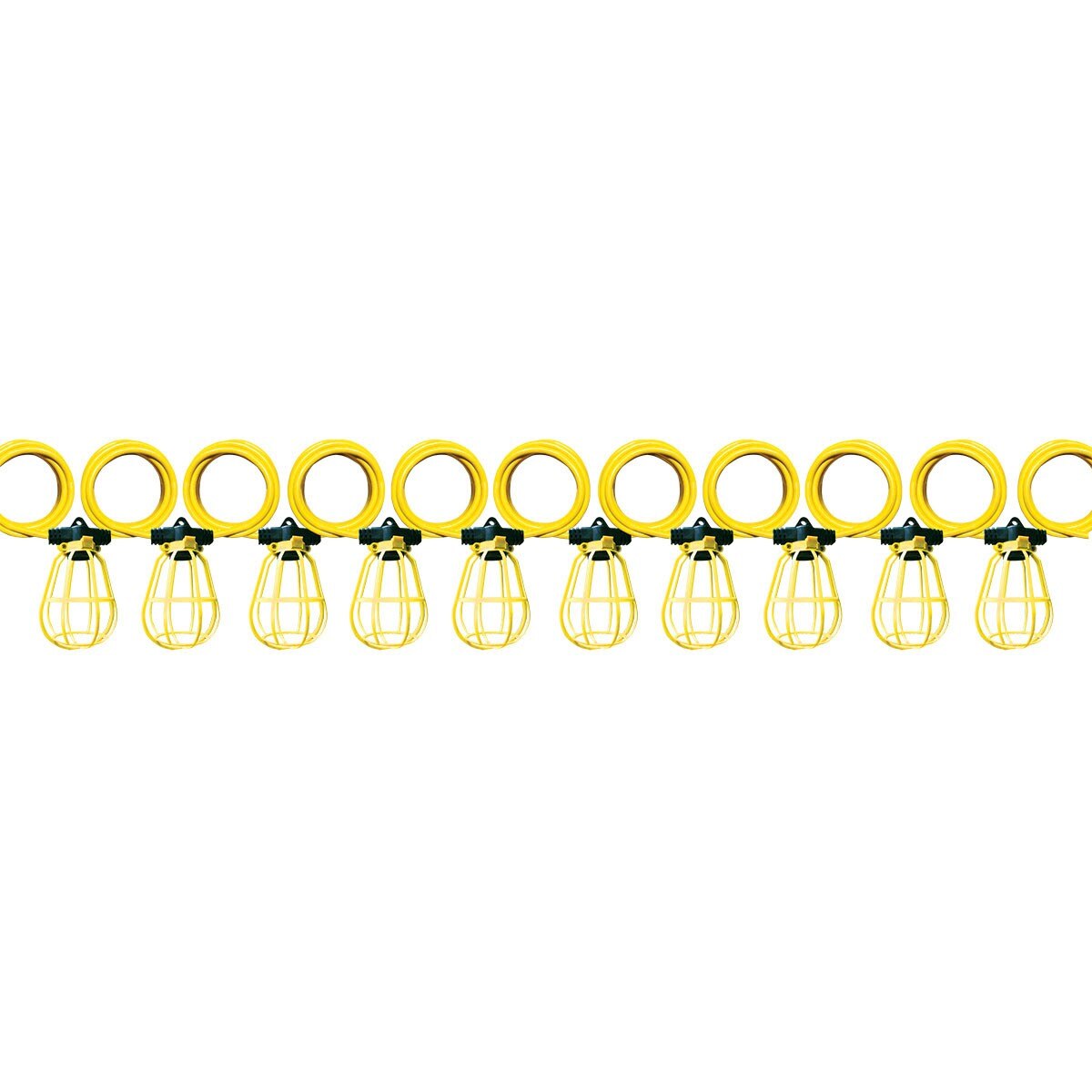 Voltec 08-01188 100' 14/3 Temprary Light String with Plastic Cages - 3