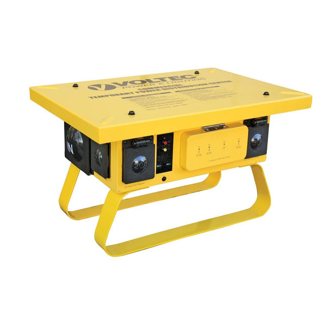 Voltec 09-00230 4 Duplex 20A 5-20R GFCI Temporary Power T-Box with 30A L14-30 Input 125 250V