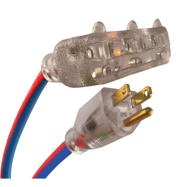 Voltec 99050PB 50' 12/3 SJEOOW Extension Cord Power Block with Lighted End NEMA 5-15