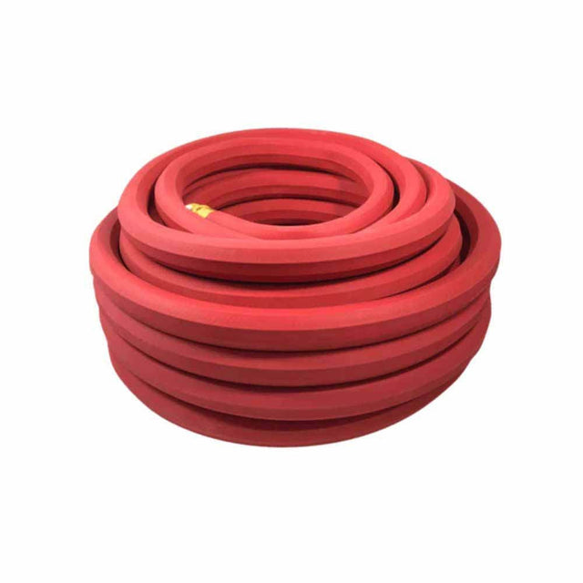 Flexon FAR34100 100' 3/4" Contractor Grade Red Hot Water Rubber, Hex Design, High Burst Strength, Hex Couplings