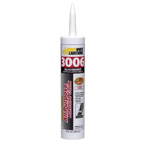 White Lightning WL30060 3006 All Purpose Adhesive Caulk White - 2