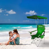 Wakeman 696593JEY Camping Chair with Canopy Shade 300 lb Capacity 37 x 23 x 53" Folded 6 x 37" - 5