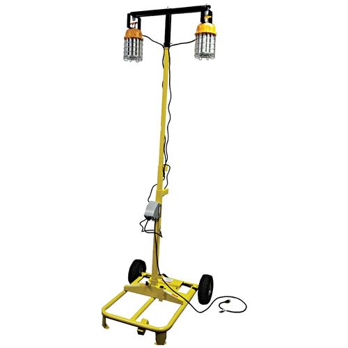 Warner P11310 360 Degree LED Power Tower Double Head 36,000 Lumens  Cart