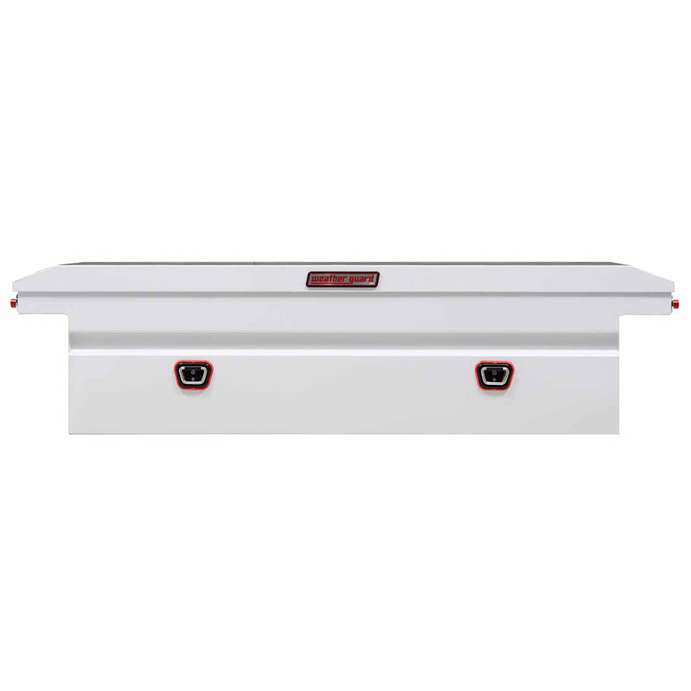 Weather Guard 120-3-03 Model 120-3-03 Saddle Box, Steel, Full Low Profile, White, 10.6 Cu. Ft. - 2