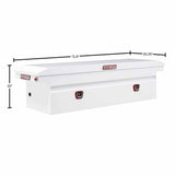 Weather Guard 120-3-03 Model 120-3-03 Saddle Box, Steel, Full Low Profile, White, 10.6 Cu. Ft. - 14