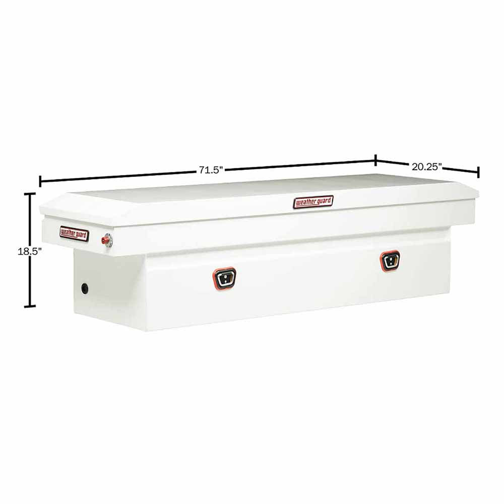 Weather Guard 126-3-03 Model 126-3-03 Saddle Box, Steel, Standard, White, 10.6 Cu. Ft. - 19