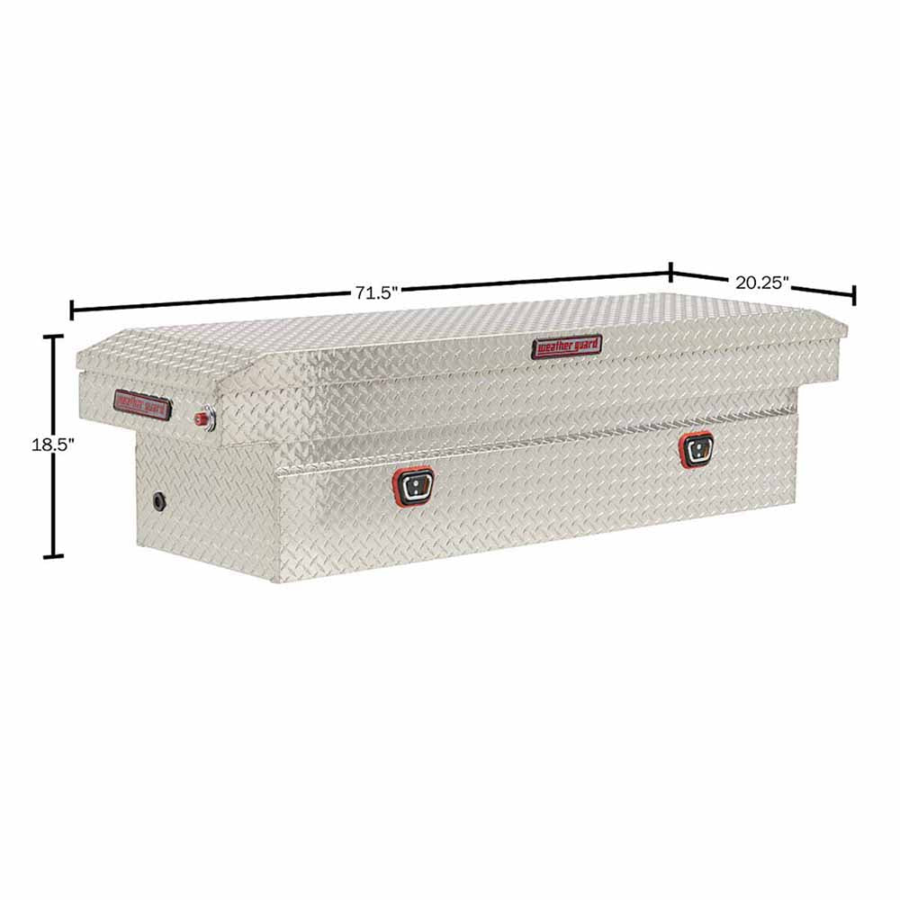 Weather Guard 127-0-03 Model 127-0-03 Saddle Box, Aluminum, Full Standard, Clear, 10.5 Cu. Ft. - 19