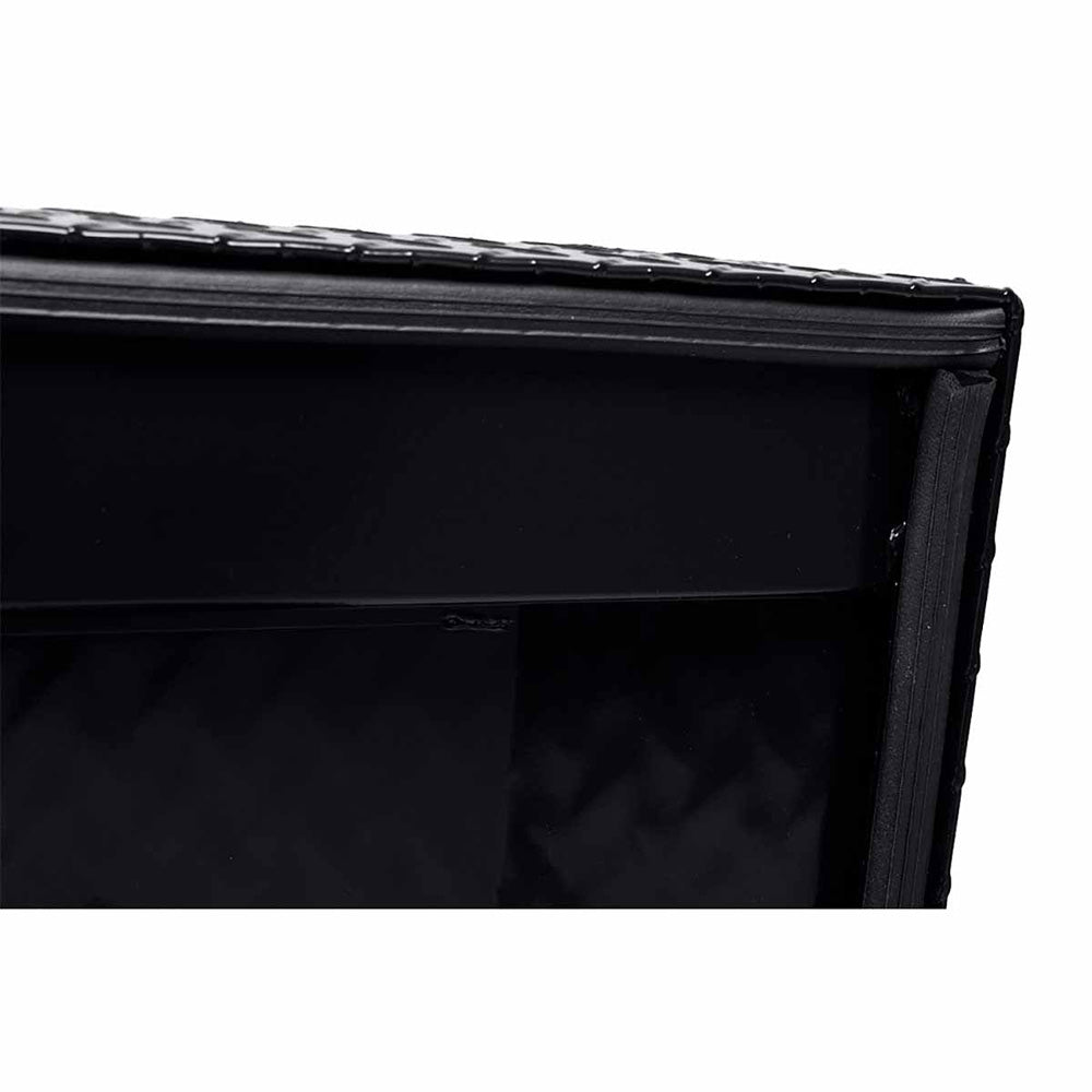 Weather Guard 127-5-03 Model 127-5-03 Saddle Box, Aluminum, Full Standard, Gloss Black, 10.5 Cu. Ft. - 11