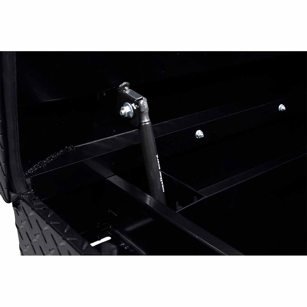 Weather Guard 127-5-03 Model 127-5-03 Saddle Box, Aluminum, Full Standard, Gloss Black, 10.5 Cu. Ft. - 6