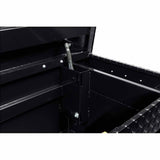 Weather Guard 127-5-03 Model 127-5-03 Saddle Box, Aluminum, Full Standard, Gloss Black, 10.5 Cu. Ft. - 7