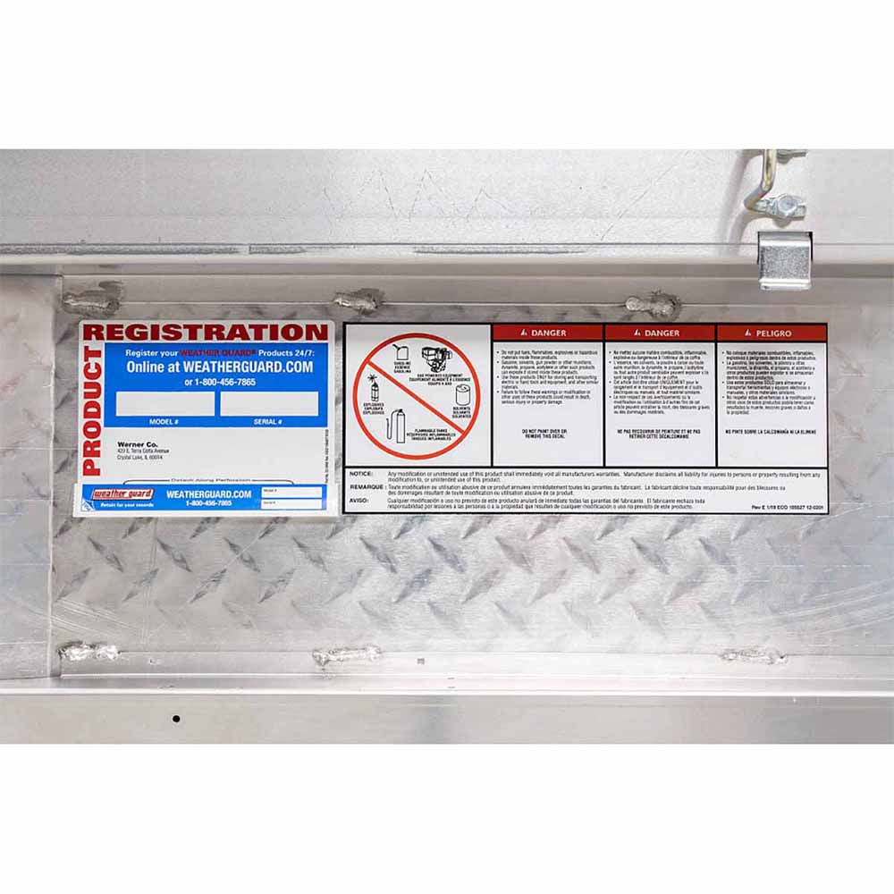 Weather Guard 137-0-03 Model 137-0-03 Saddle Box, Aluminum, Compact Deep, Clear, 8.0 Cu. Ft. - 17