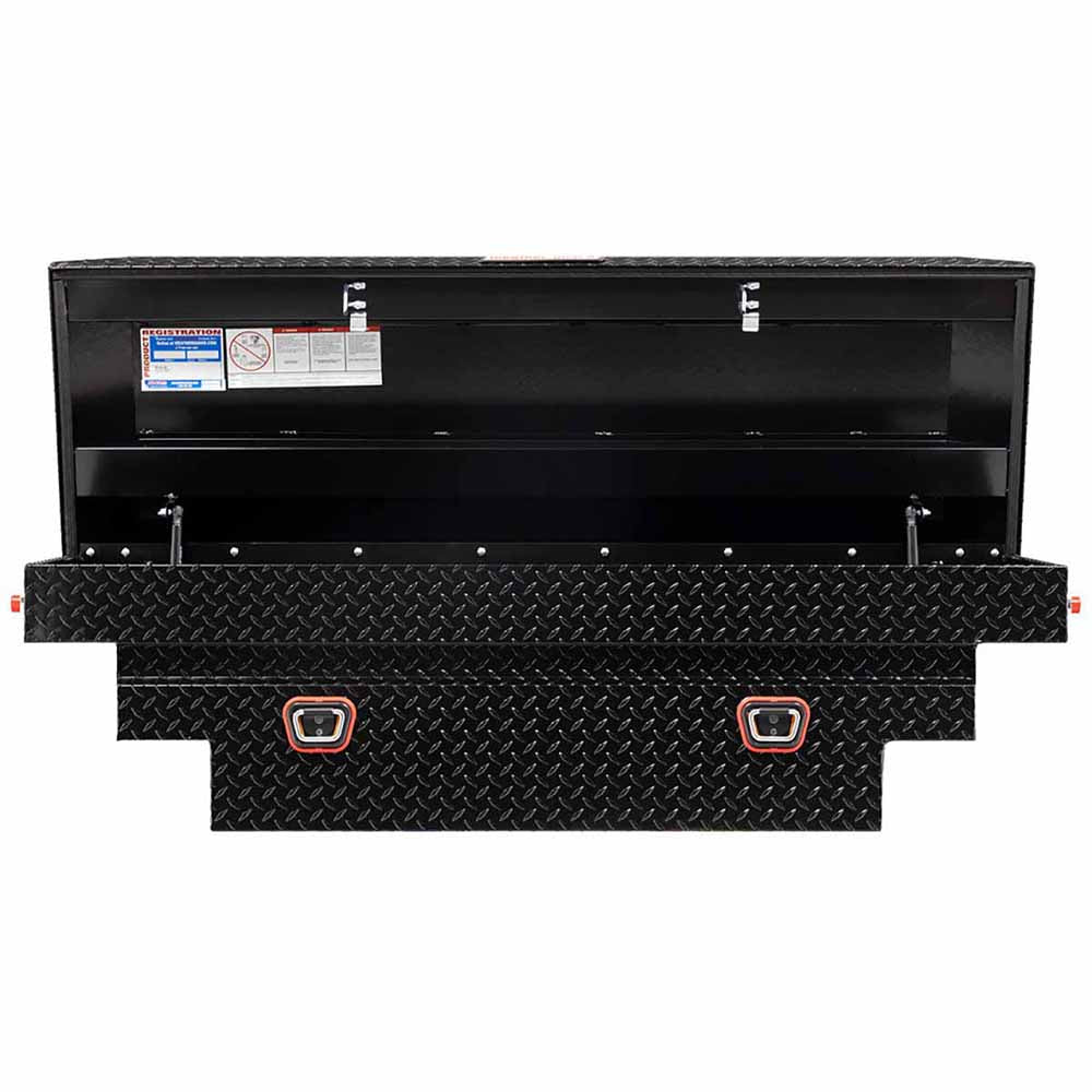 Weather Guard 137-5-03 Model 137-5-03 Saddle Box, Aluminum, Compact Deep, Gloss Black, 8.0 Cu. Ft.