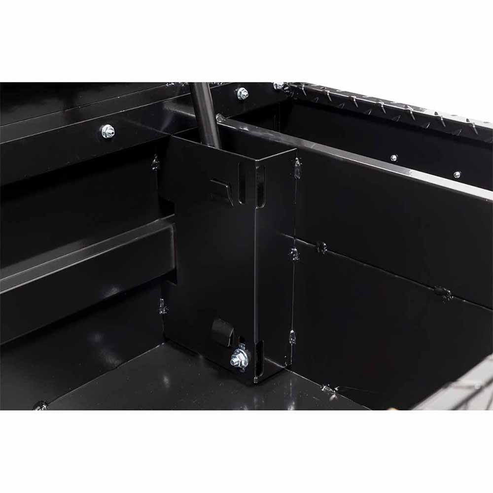 Weather Guard 137-5-03 Model 137-5-03 Saddle Box, Aluminum, Compact Deep, Gloss Black, 8.0 Cu. Ft. - 7