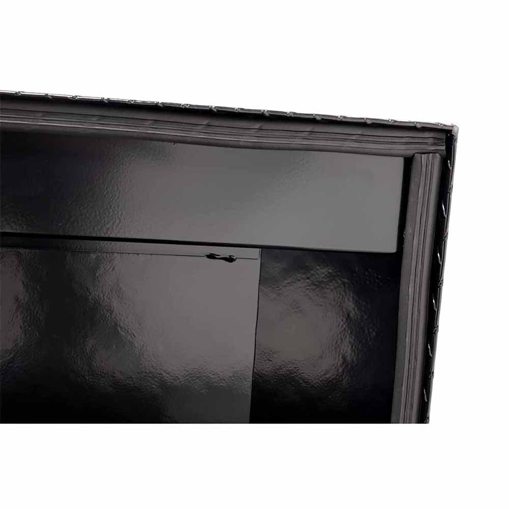 Weather Guard 154-5-03 Model 154-5-03 Saddle Box, Aluminum, Compact, Gloss Black, 6.0 Cu. Ft. - 15