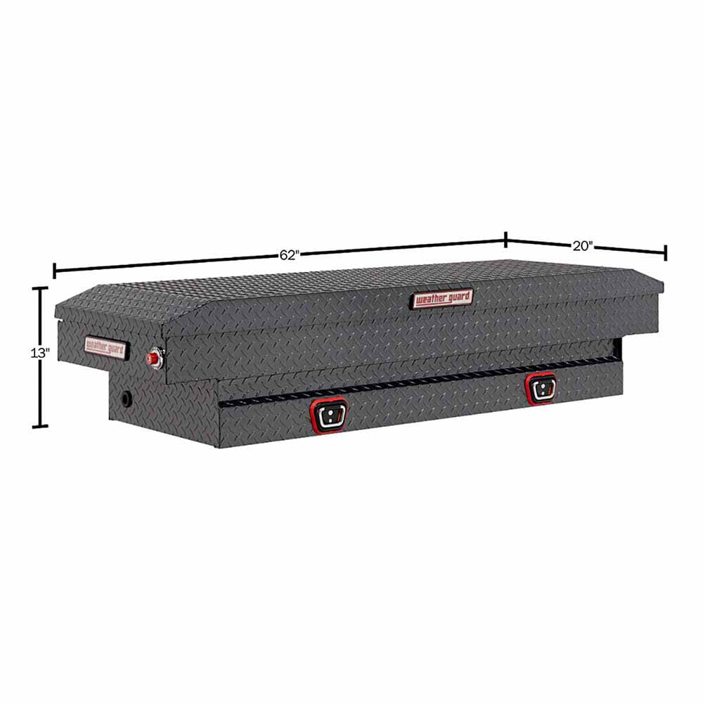 Weather Guard 154-6-03 Model 154-6-03 Saddle Box, Aluminum, Compact, Gunmetal Gray, 6.0 Cu. Ft. - 19