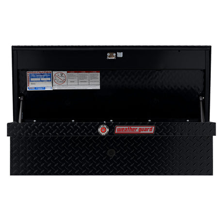 Weather Guard 180-5-03 Model 180-5-03 41" Low Profile Lo-Side Box, Aluminum, Gloss Black, 3.8 Cu. Ft.