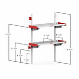 Weather Guard 9548-3-01 Folding Van Shelving Unit with 2 Shelves for Flexible Van Storage - 2