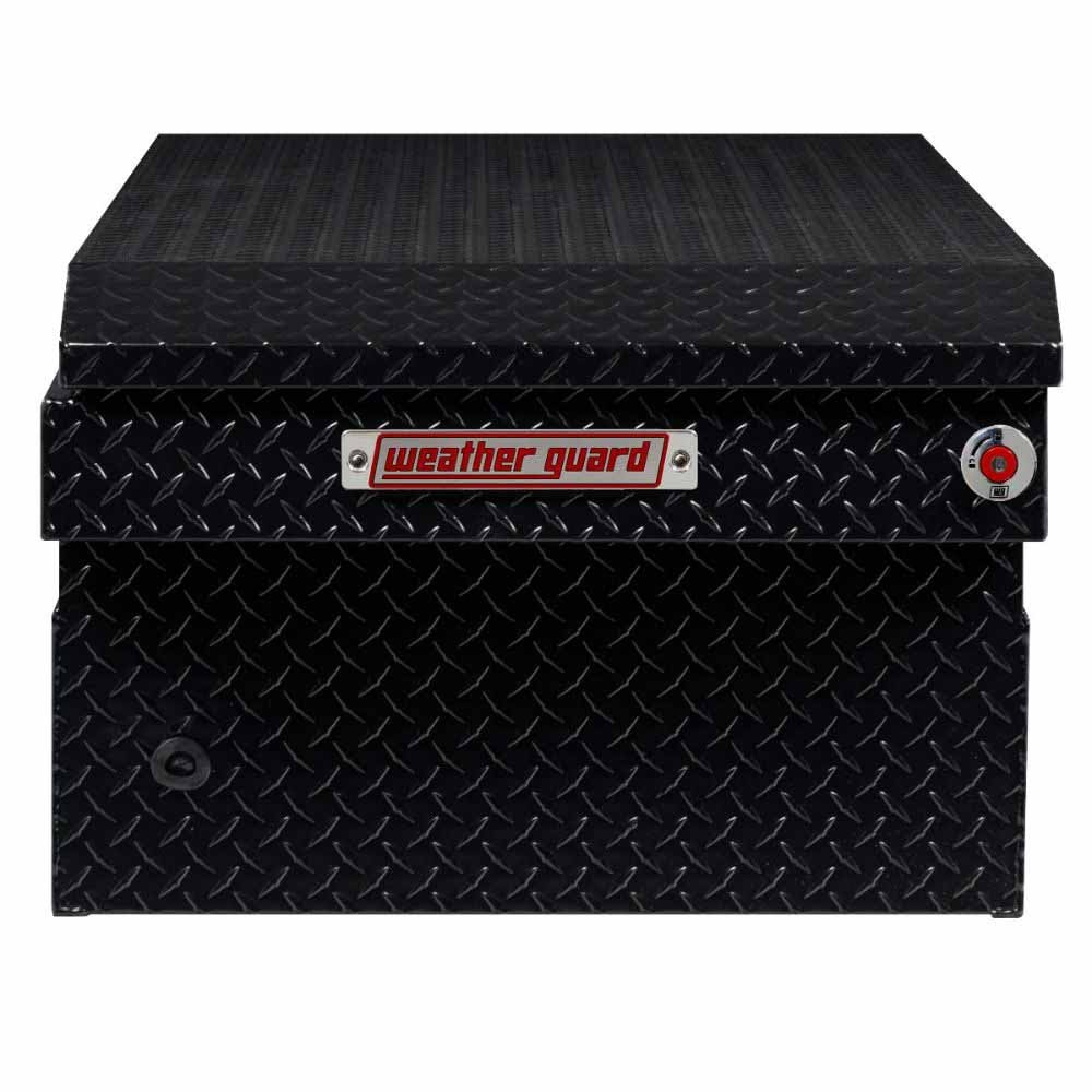 Weatherguard 117-5-04 Saddle Box, Aluminum, Full Extra Wide, Gloss Black, 15.5 cu ft - 3