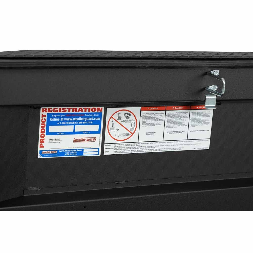 Weatherguard 117-52-04 Saddle Box, Aluminum, Full Extra Wide, Textured Matte Black, 15.5 cu ft - 7