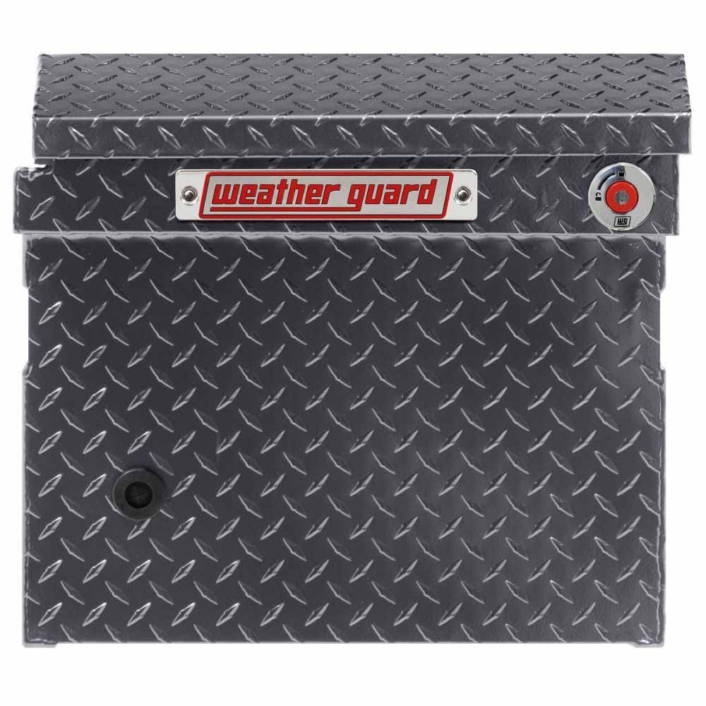 Weatherguard 121-6-04 Saddle Box, Aluminum, Full Low Profile, Gunmetal Gray, 11.0 cu ft - 3