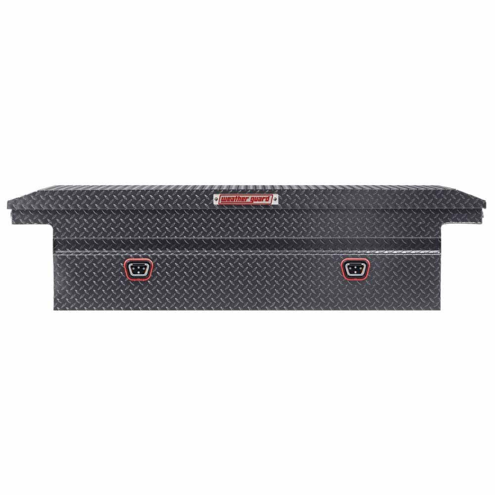 Weatherguard 121-6-04 Saddle Box, Aluminum, Full Low Profile, Gunmetal Gray, 11.0 cu ft - 4