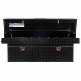 Weatherguard 123-5-04 Saddle Box, Aluminum, Full Deep, Gloss Black, 15.0 cu ft - 2