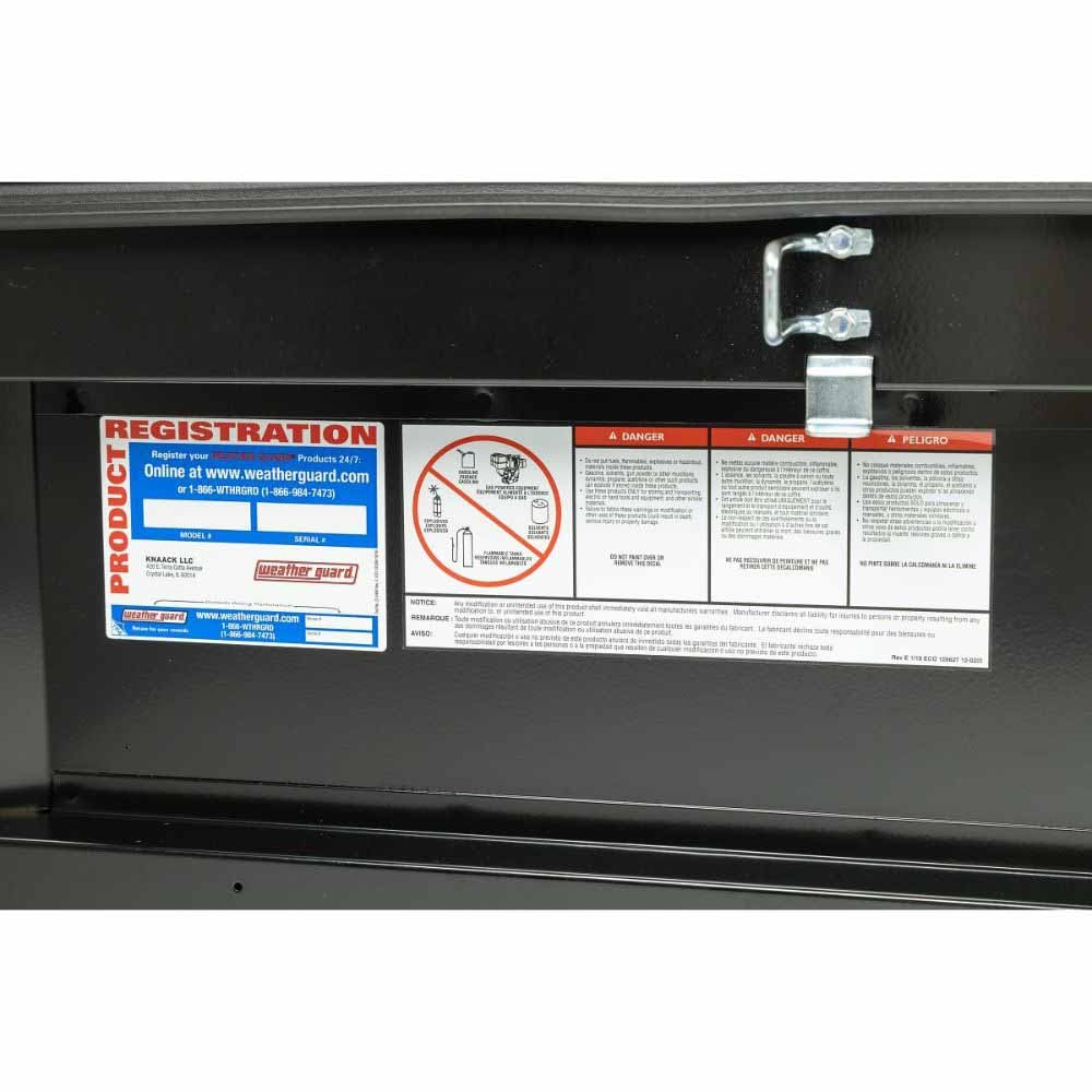 Weatherguard 126-5-04 Saddle Box, Steel, Full Standard, Gloss Black, 11.0 cu ft - 9