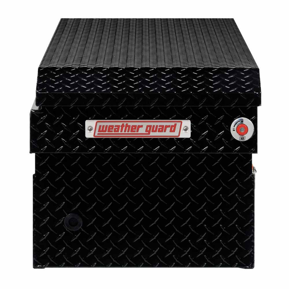 Weatherguard 127-5-04 Saddle Box, Aluminum, Full Standard, Gloss Black, 11.0 cu ft - 2