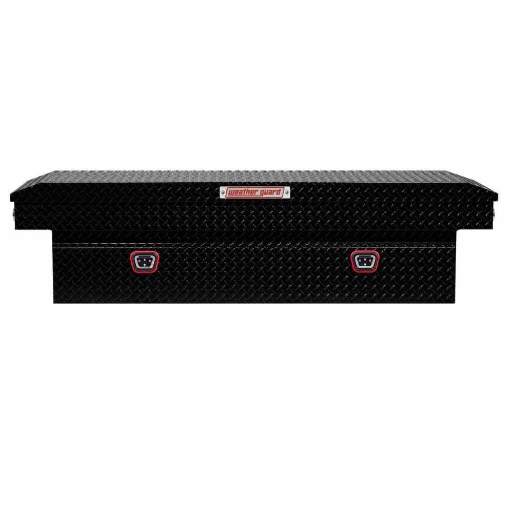 Weatherguard 127-5-04 Saddle Box, Aluminum, Full Standard, Gloss Black, 11.0 cu ft - 3