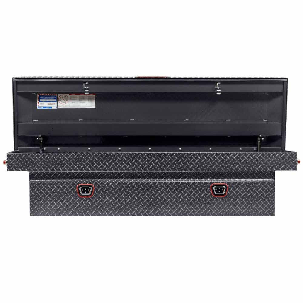 Weatherguard 127-6-04 Saddle Box, Aluminum, Full Standard, Gunmetal Gray, 11.0 cu ft - 2