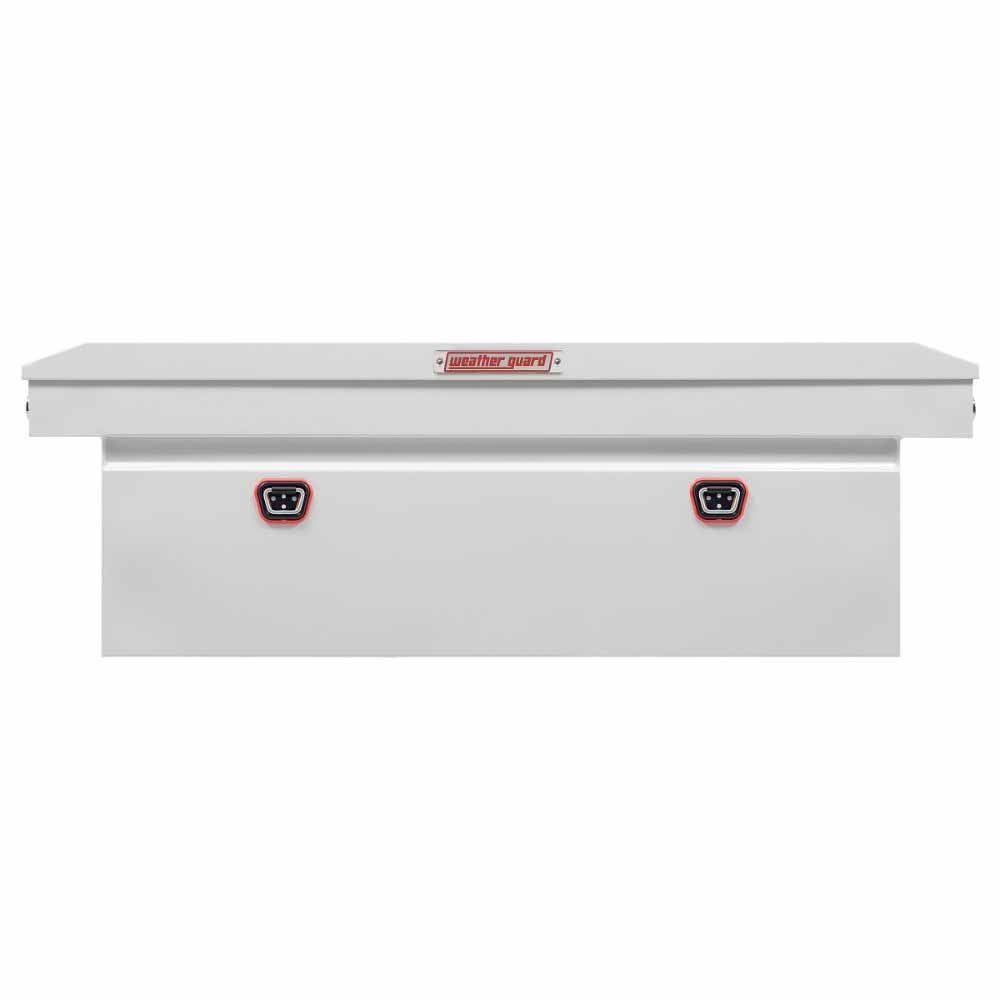 Weatherguard 128-3-04 Saddle Box, Steel, Full Deep, White, 15.0 cu ft - 4