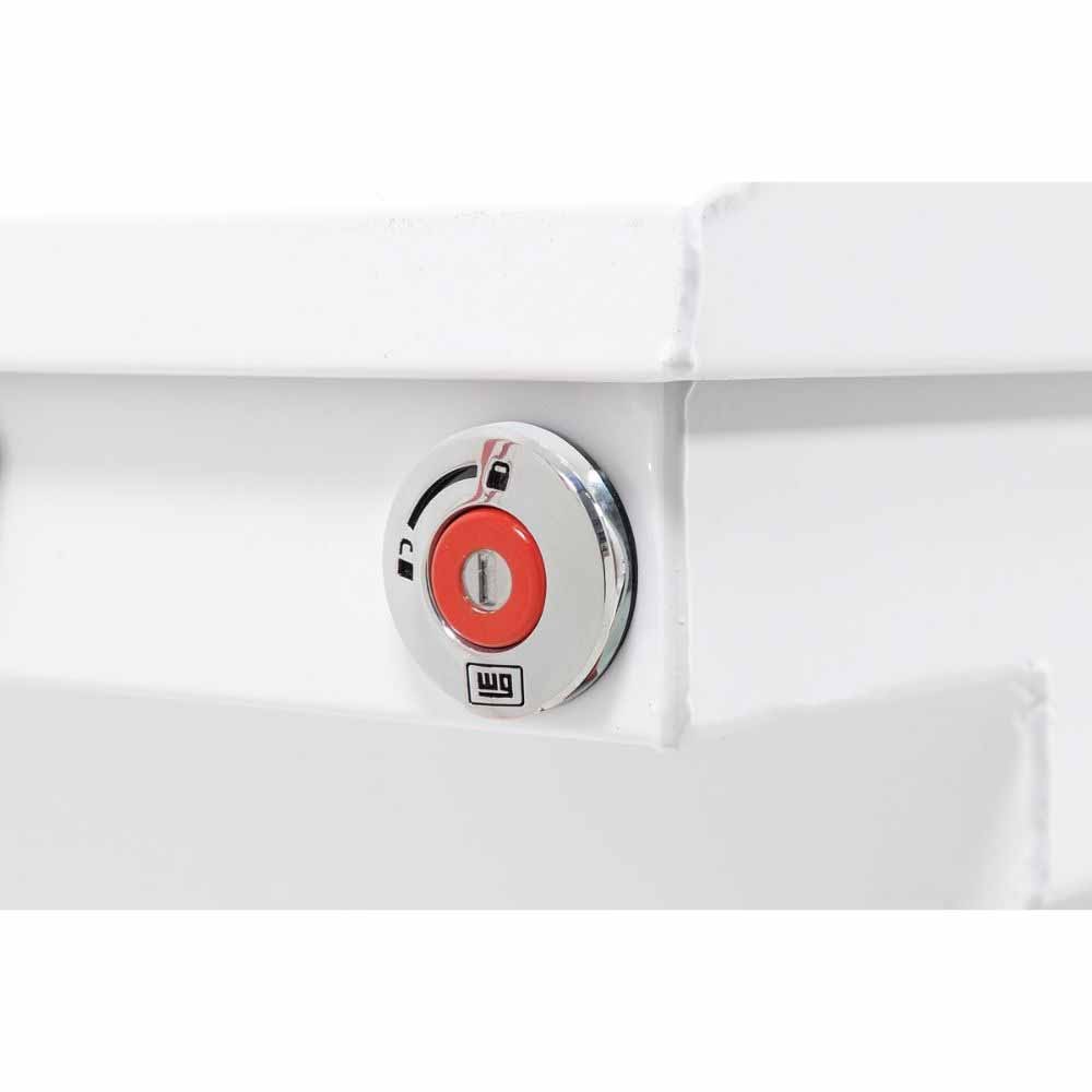 Weatherguard 128-3-04 Saddle Box, Steel, Full Deep, White, 15.0 cu ft - 5