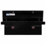 Weatherguard 128-5-04 Saddle Box, Steel, Full Deep, Gloss Black, 15.0 cu ft - 2