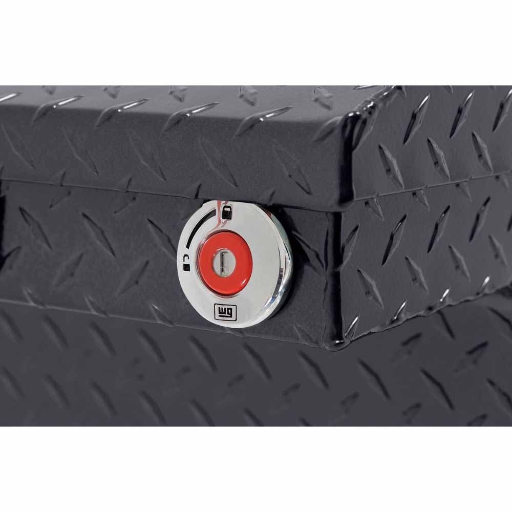 Weatherguard 131-6-04 Saddle Box, Aluminum, Compact Low Profile, Gunmetal Gray,  8.0  cu ft - 6
