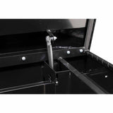 Weatherguard 154-5-04 Saddle Box, Aluminum, Compact, Gloss Black, 7.0 cu ft - 7