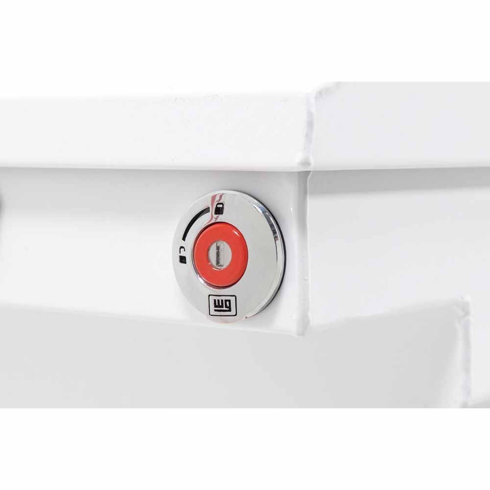 Weatherguard 156-3-04 Saddle Box, Steel, Compact, White, 7.0 cu ft - 5