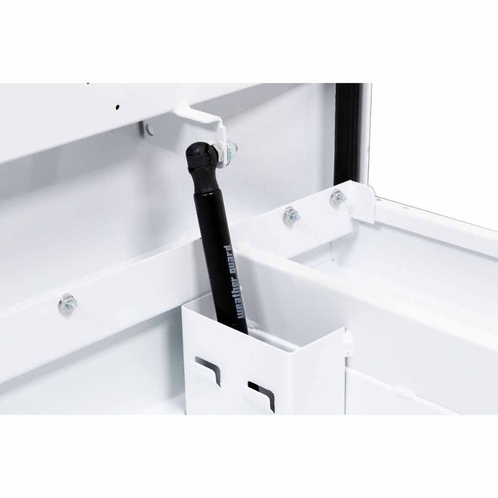 Weatherguard 156-3-04 Saddle Box, Steel, Compact, White, 7.0 cu ft - 7