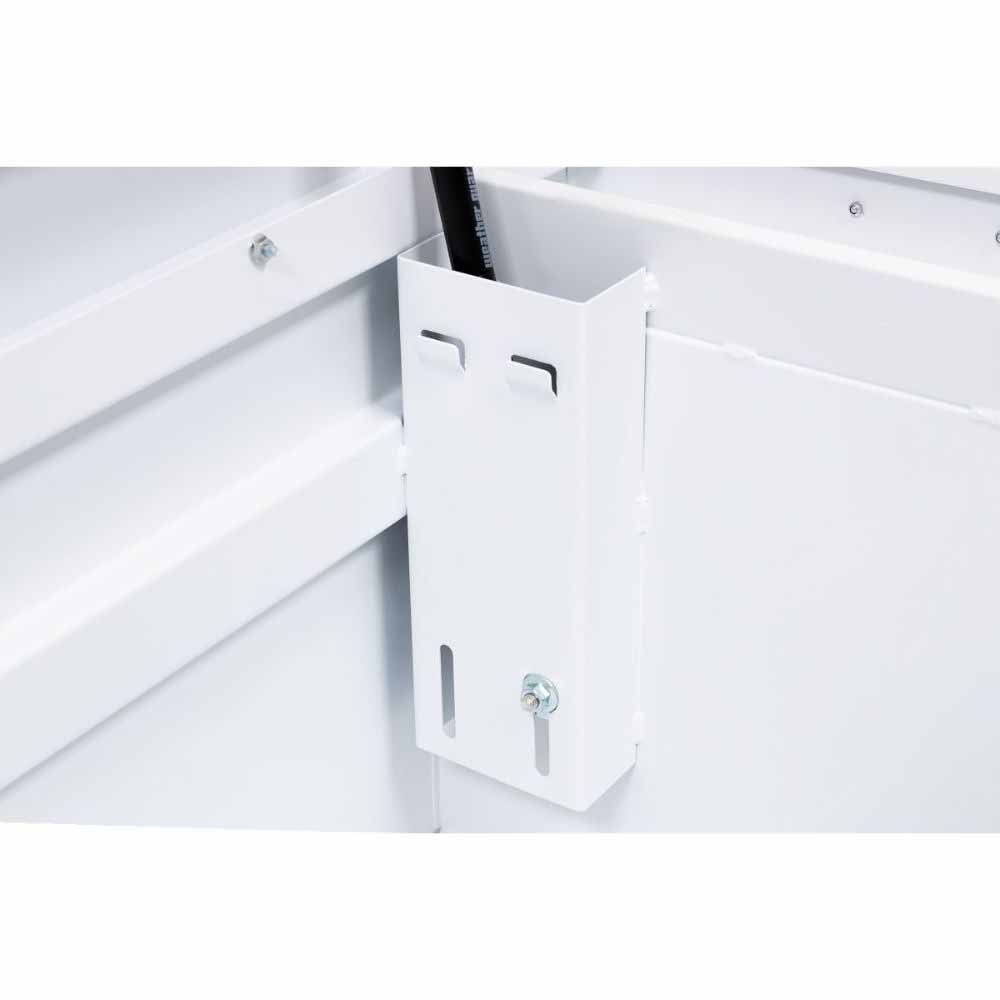 Weatherguard 156-3-04 Saddle Box, Steel, Compact, White, 7.0 cu ft - 8