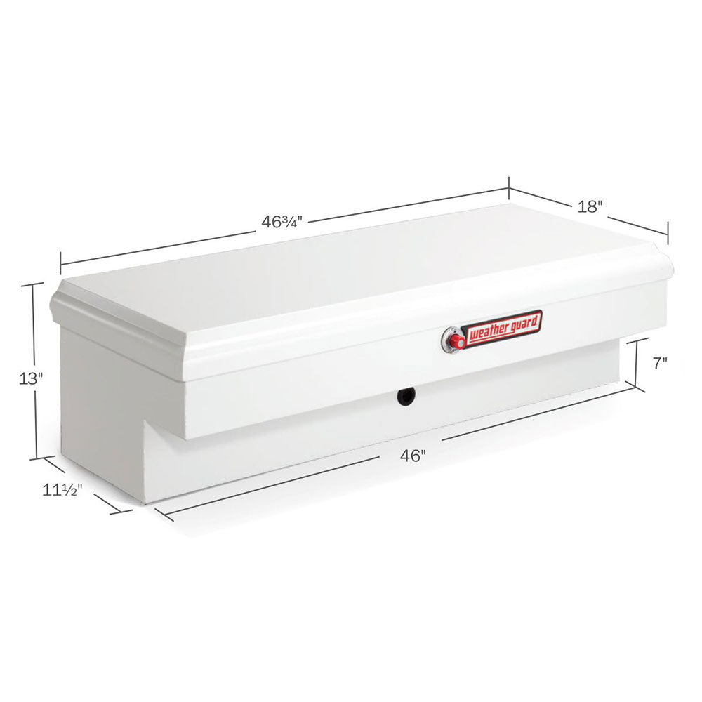 WeatherGuard 186-3-01 White Steel Super Lo-Side Box, Short, 4.5 Cu. Ft. - 2