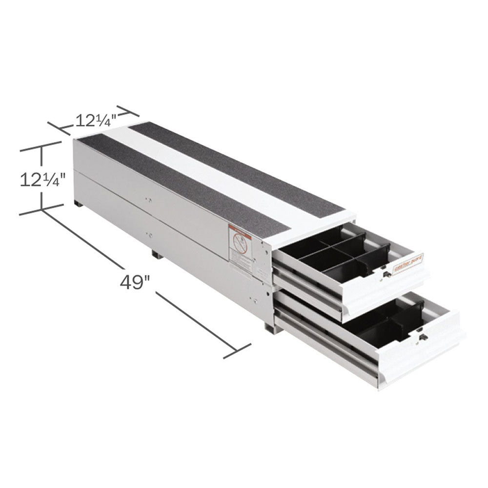 WeatherGuard 326-3 ITEMIZER 49" x 12.25" x 12.25" White Stacked Van Drawer Unit - 2