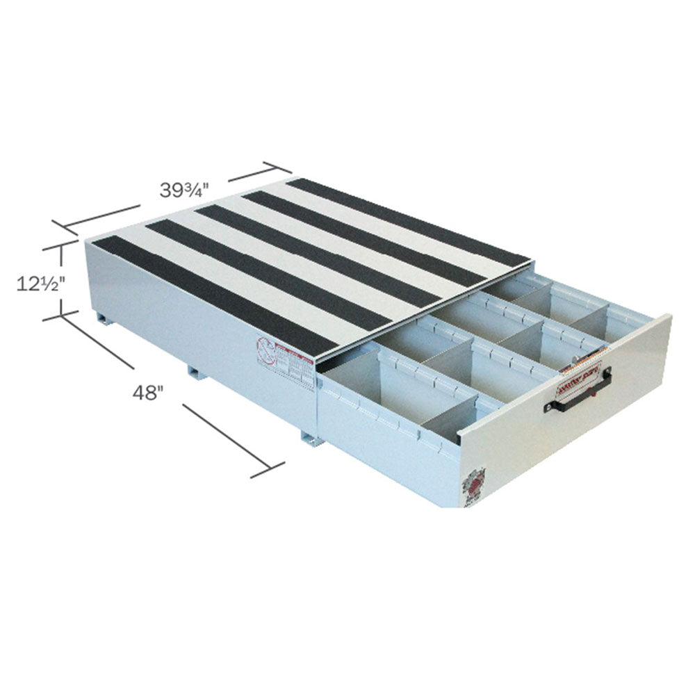 WeatherGuard 338-3 48" x 40" x 13" PACK RAT White Steel Heavy Duty Drawer Unit - 2