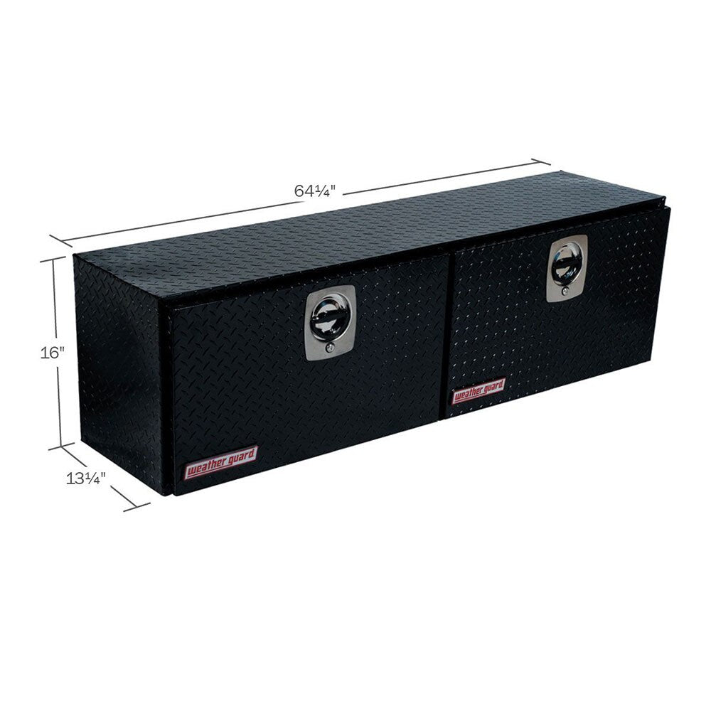 WeatherGuard 364-5-02 Gloss Black Aluminum Hi-Side Box, Aluminum, 7.9 cu ft - 2