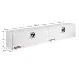 WeatherGuard 391-3-02 White Aluminum Super-Side Box, 15.2 Cu. Ft. - 2