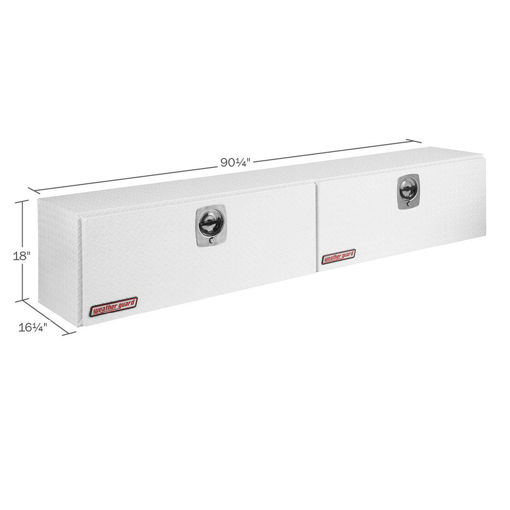 WeatherGuard 391-3-02 White Aluminum Super-Side Box, 15.2 Cu. Ft. - 2